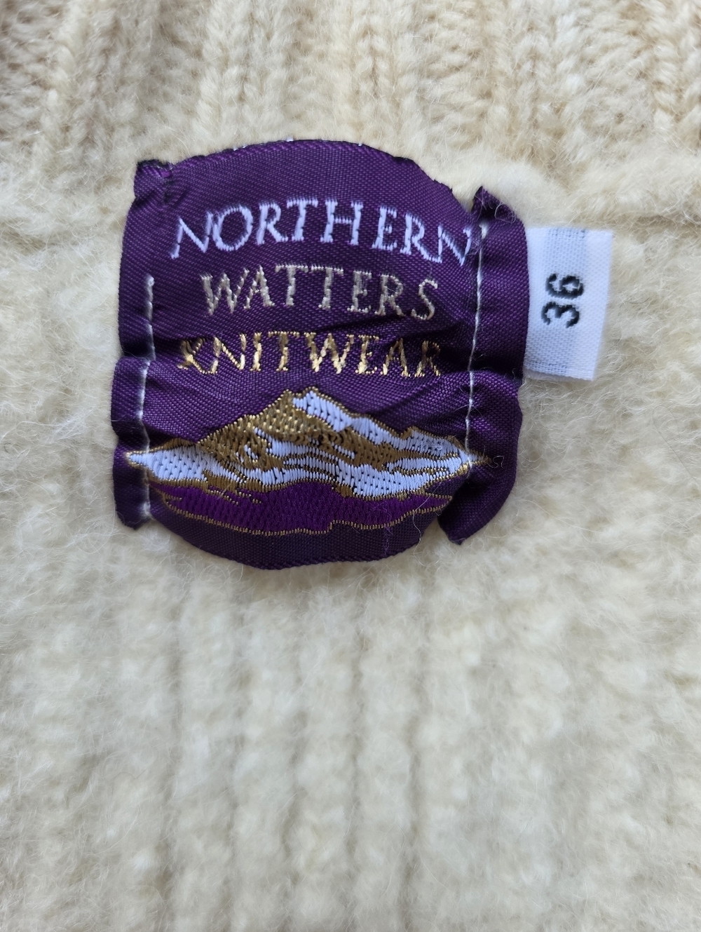 Northern Watters Knitwear Wool Sweater – Size 36 (refer to description) - Cream - Picture 6 of 7